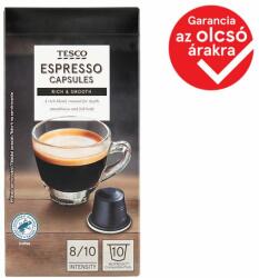 Tesco Espresso Arabica és Robusta keveréke őrölt, pörkölt kávé egyadagos kapszulákban 10 db 52 g