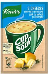 Knorr Cup a Soup instant 3 sajtkrémleves zsemlekockával 17 g - bevasarlas