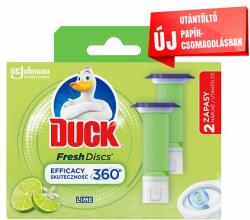 DUCK Fresh Discs Lime WC-öblítő korong utántöltő 2 x 36 ml (72 ml)