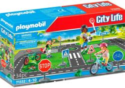 Playmobil Set Figurine PLAYMOBIL City Life Educatie Rutiera Bicicleta 4 Ani+ Multicolor (71332) Figurina