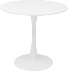 TEMPO KONDELA Étkezőasztal, kerek, fehér, matt, átmérő 80 cm, REVENTON - mindigbutor
