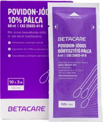 Elysium Laboratories Kft BETACARE povidon-jód 10% tamponpálca - 10 x 3 db - 60 ml - 1 doboz