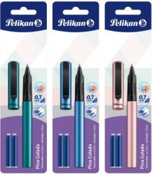 Pelikan Roller Pina Colada, 0.7 mm si 2 patroane, pe blister, diverse culori, Pelikan 821216