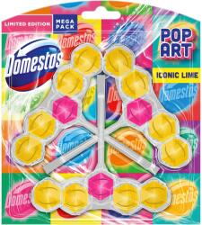 Domestos Power5 Pop Art Iconic Lime WC frissítő blokk, Limitált kiadás, 3x55g