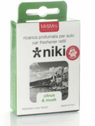Mr&Mrs Fragrance Niki Citrus & Musk reumplere de parfum în mașină