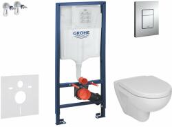 GROHE Rapid SL - Set instalare încastrată, toaletă și capac Jika Lyra Plus, clapetă Skate Cosmopolitan, crom 38528SET-KJ2 (38528SET-KJ2)