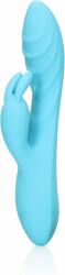 Shots Toys Vibrator Iepuras Ribbed, 10 Moduri Vibratii, Silicon, USB, Albastru, 21 cm Vibrator
