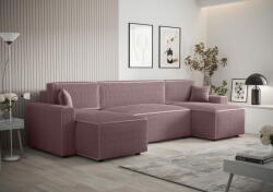  Veneti RADANA U-alakú kényelmes kinyitható kanapé - rózsaszín