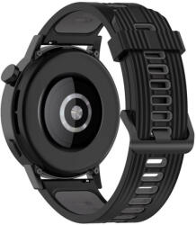 Techsuit Curea pentru Samsung Galaxy Watch 4/5/Active 2 Huawei Watch GT 3 42mm/GT 3 Pro 43mm Techsuit Watchband 20mm W002 Black (5949419024823)