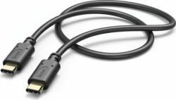 Hama Basic Line USB-C apa - USB-C apa 2.0 Adat és töltő kábel - Fekete (1m) (183331)