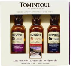 TOMINTOUL Whisky Miniset (10 Ani/16 Ani/21 Ani) 3x0.05L, 40%