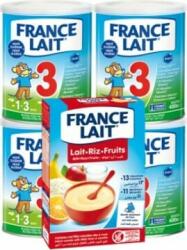 France Lait 3 tejes eledel kisgyermekek növekedésének elősegítésére 1 éves kortól 4x400g + rizs zabk (IP3965)