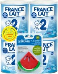 France Lait 2 anyatej-kiegészítő tápszer 6-12 hónapos korig 4x400g + foghúzó (IP4287)