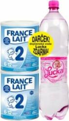 France Lait 2 anyatej-helyettesítő tápszer 6-12 hónapos korig 2x400g + Lucka 1, 5L (IP4327)