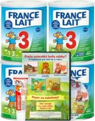 France Lait 3 tejtáplálkozás kisgyermekek növekedésének támogatására 1 éves kortól 4x400g + Elmex (IP4395)