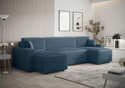  Veneti RADANA U-alakú kényelmes kinyitható kanapé - kék