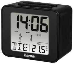 Hama "Cube" fekete rádióvezérelt ébresztőóra