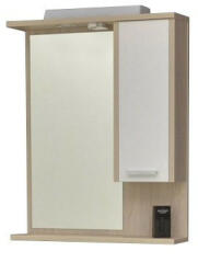 TMP cabinets ZX - SONOMA - Tükrös fürdőszobai szekrény LED világítással - 75 cm (400765) - moretti