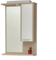 TMP cabinets ZX - SONOMA - Tükrös fürdőszobai szekrény LED világítással - 65 cm (400128) - moretti