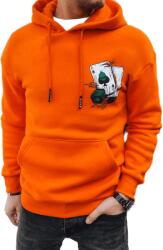  Dstreet Férfi nyomtatott pulóver narancssárga bx5667 XL