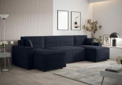  Veneti RADANA U-alakú kényelmes kinyitható kanapé - sötétkék