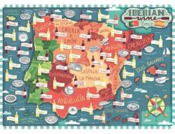 Ravensburger 17608 - Ibériai borok térképe - 1000 db-os puzzle (17608)