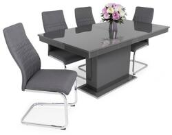  Levante szék Magasfényű Flóra asztallal - 4 személyes étkezőgarnitúra