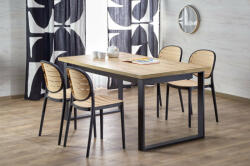 Halmar Candido asztal, wotan tölgy/ fekete - smartbutor