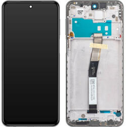 Xiaomi Redmi Note 9S kompatibilis LCD modul kerettel, OEM jellegű, fehér (560002J6A100) - mobilehome