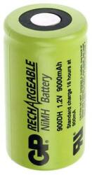 GP Góliátakku D, Mono akku 9000 mAh NiMH 1.2 V 1 db, Flat-Top GP Batteries GP900DH