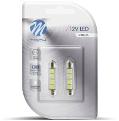 m-tech LED Sofita C5W 41 mm 4-SMD 5050 CANBUS fehér (2db) - M-TECH