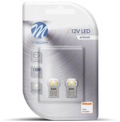 m-tech LED IZZÓ W5W 4-SMD 3528 (2db) fehér - M-TECH