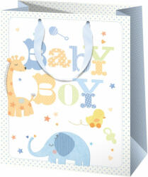 Cardex Baby Boy feliratos kék nagy ajándéktáska 33 x 13 x 27 cm