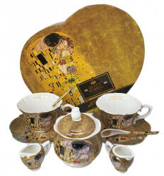 P&P import Porcelán teázósszett, 2 személyes, 225ml Klimt: The Kiss