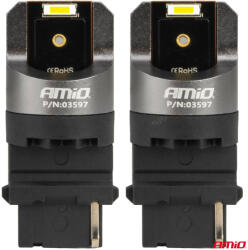 AMiO CANBUS PRO series 3156 P27W 2x1860SMD fehér 12/24V led izzó (AMIO-03597)