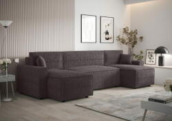  Veneti RADANA U-alakú kényelmes kinyitható kanapé - barna 1