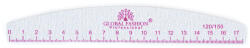 Global Fashion Pilă pentru unghii cu riglă, 120/1150, pink, 1 buc
