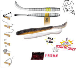 Herakles LEFTAIL WORM 4.8" 12cm Fire Craw