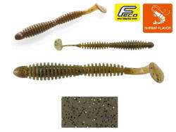 TIEMCO LOCOISM FLEXY SHAD 3" 7.6cm #160 Smoke/BK&SLF