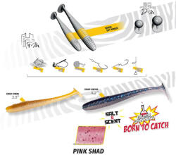 Herakles SHAD-OW85 3.5" 8.9cm Pink Shad