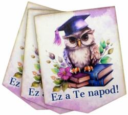  Nyomtatott dekorkarton - Ez a te napod! ballagás bookmark tábla 3db