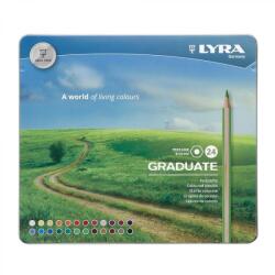 LYRA Creioane colorate 24 culori/cutie metalica Graduate Graphite LYRA (13781)
