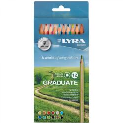 LYRA Creioane colorate 12 culori/cutie Graduate Graphite LYRA (13780)