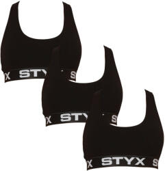 Styx 3PACK női melltartó Styx sport fekete (3IP0960) M