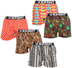 Represent 5PACK férfi bő szárú boxeralsók Represent exkluzív Mike (R3M-BOX-073334414345) S