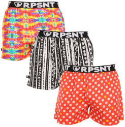 Represent 3PACK férfi bő szárú boxeralsók Represent exkluzív Mike (R3M-BOX-07344345) L