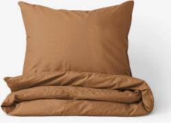 Goldea lenjerie de pat din 100% bumbac - maro scorțișoară 140 x 220 și 50 x 70 cm