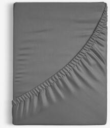 Goldea cearceaf de pat cu elastic din bumbac - gri închis 80 x 200 cm