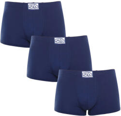 Styx 3PACK férfi boxeralsó Styx klasszikus gumipánt sötétkék (3Q0968) XL
