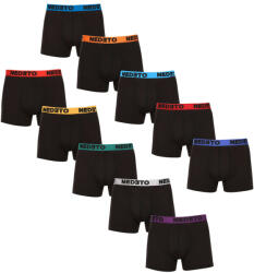 Nedeto 10PACK Férfi boxeralsó Nedeto fekete (10NB005) 3XL